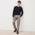 Pantalon chino straight taupe homme