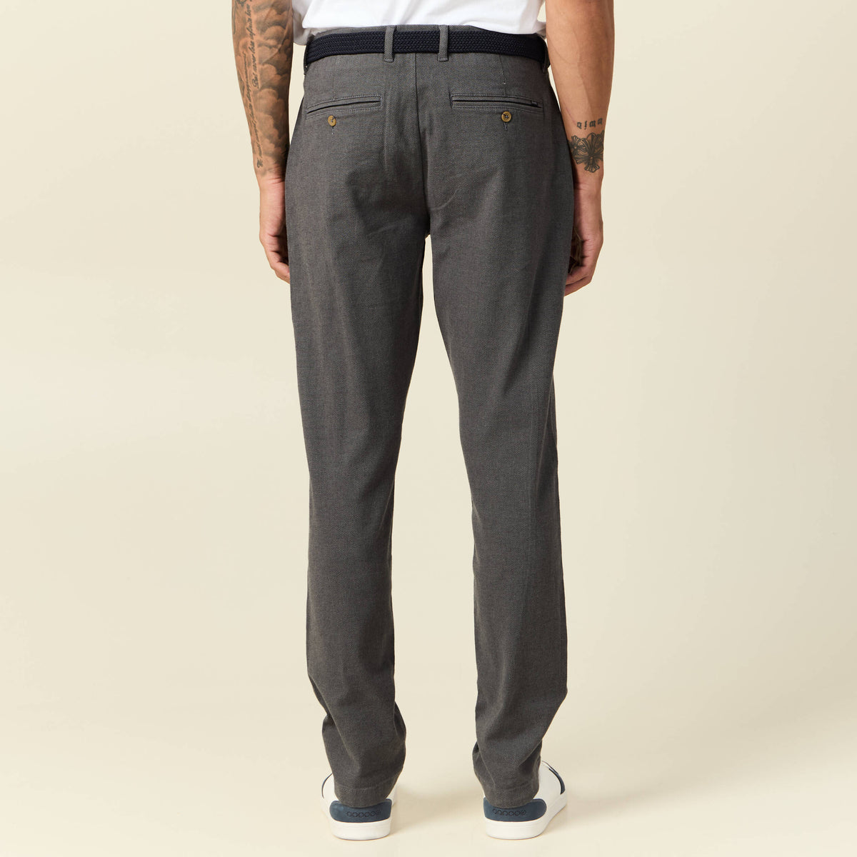 Pantalon chino straight gris foncé homme