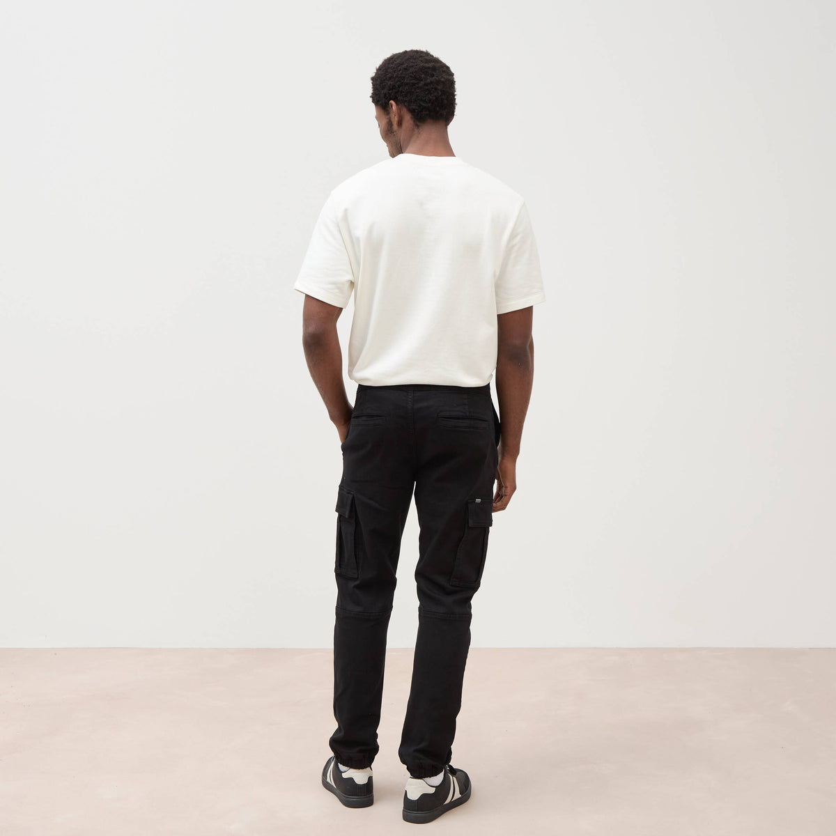 Pantalon battle bas resserré noir homme