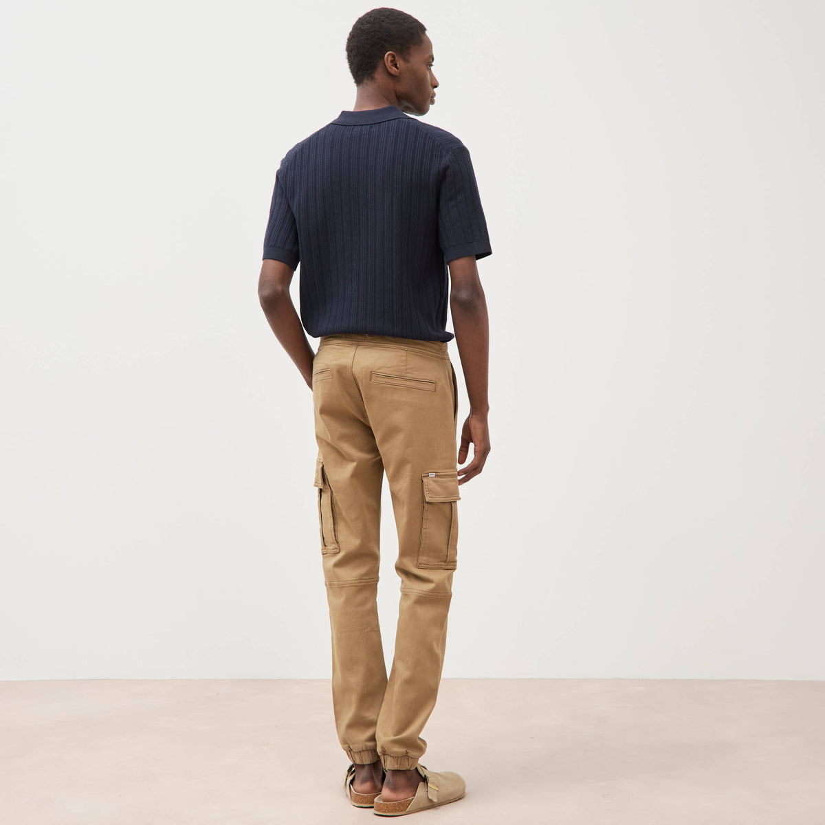 Pantalon battle bas resserré vert kaki homme