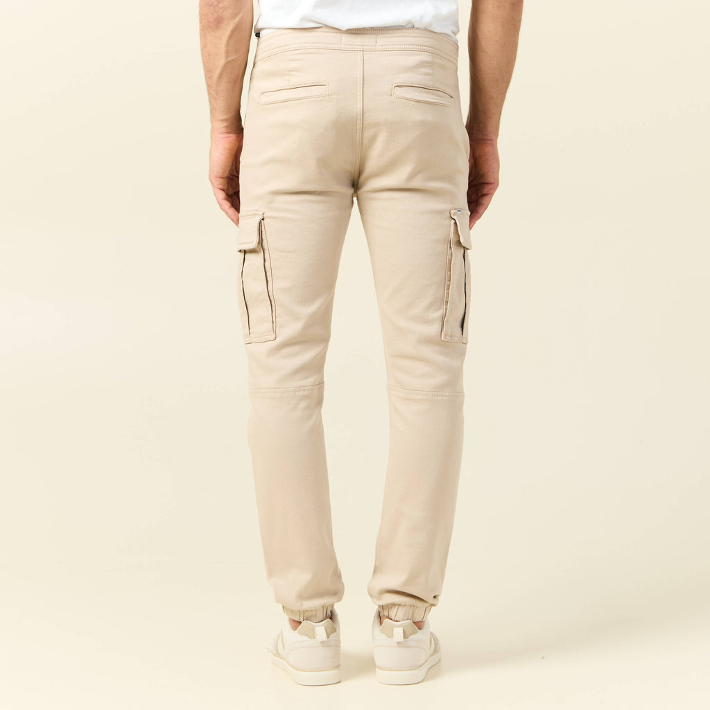 Pantalon battle bas resserré beige homme