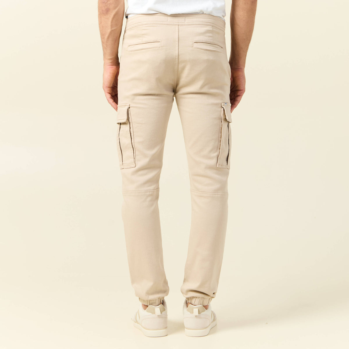 Pantalon battle bas resserré beige homme