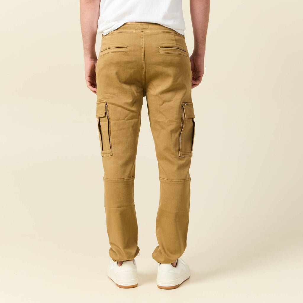 Pantalon battle bas resserré vert kaki homme