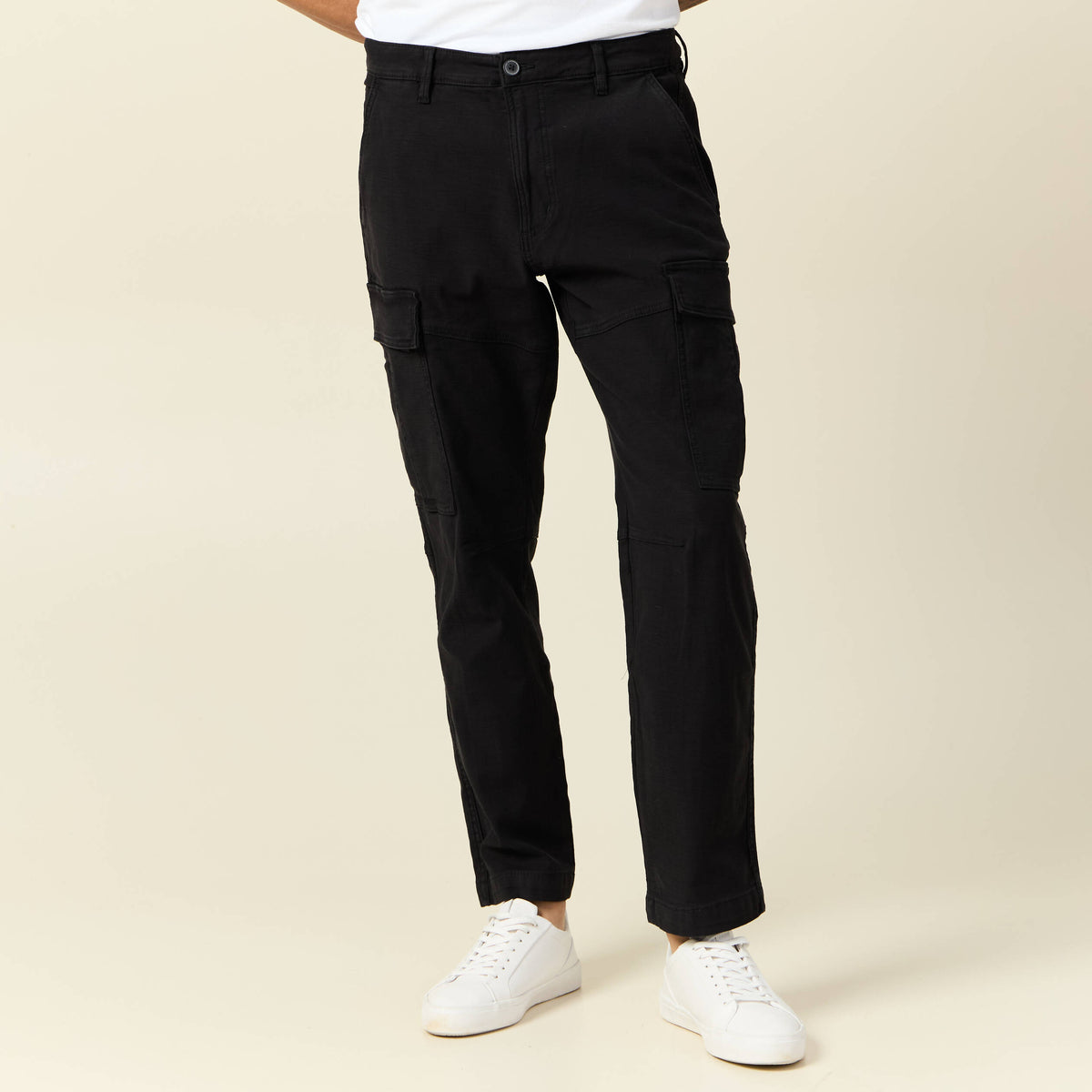 Pantalon cargo noir homme