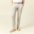 Pantalon chino longueur 32 avec ceinture gris homme