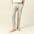 Pantalon chino longueur 32 avec ceinture gris homme