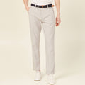 Pantalon chino longueur 32 avec ceinture gris foncé homme