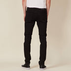 Jeans slim stretch longueur 34 denim noir homme