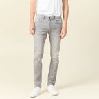 Jeans slim longueur 32 denim snow gris homme