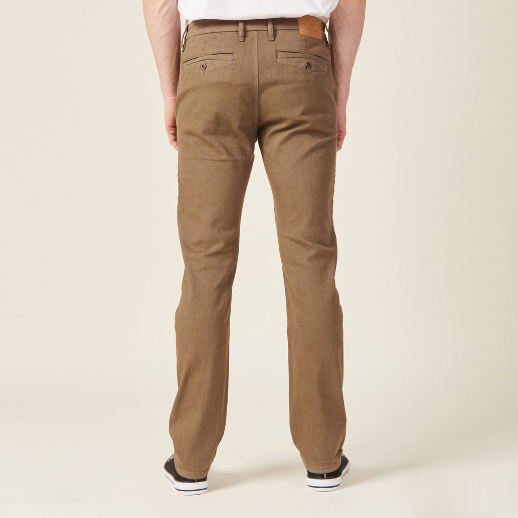 Pantalon chino slim taupe homme
