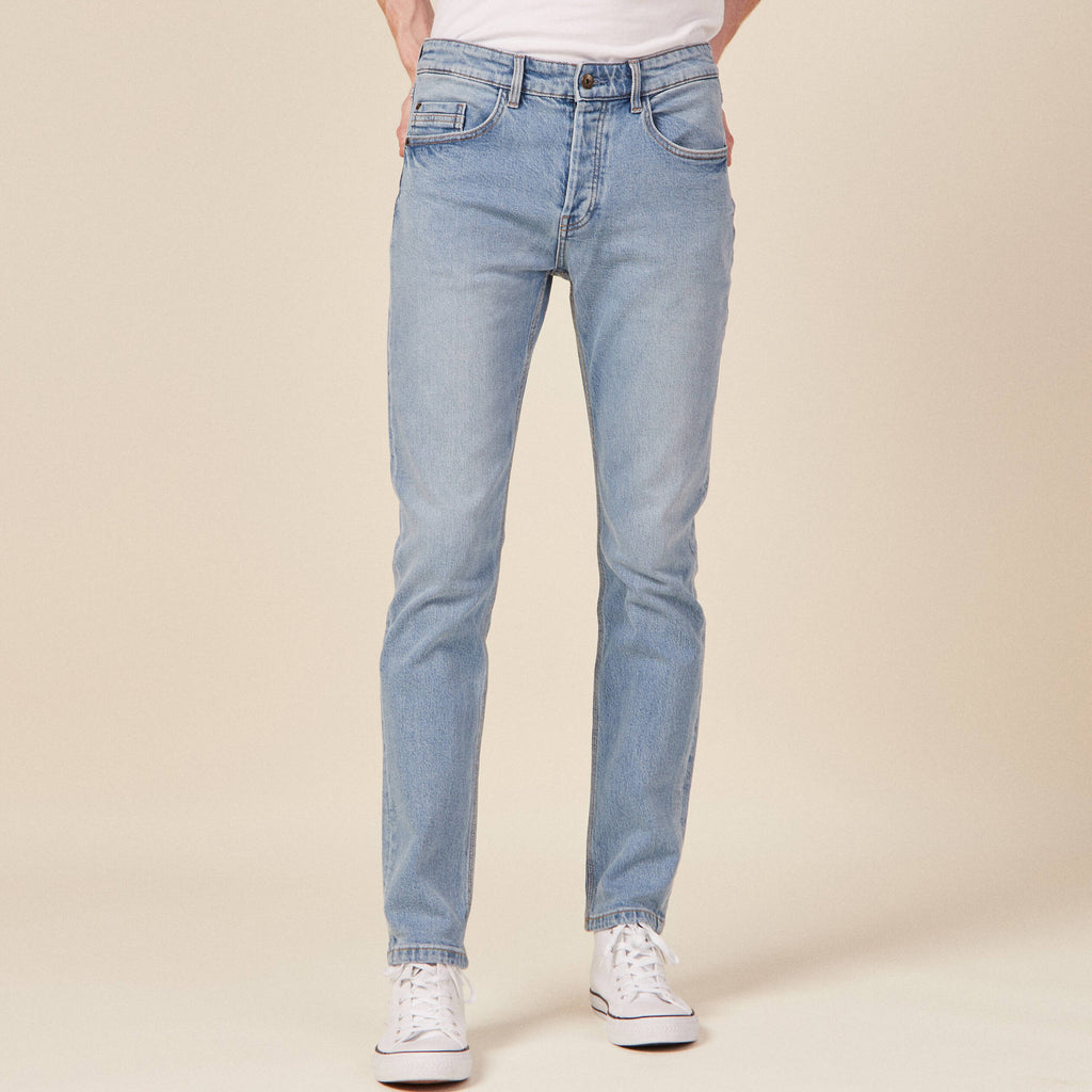 Jeans slim 5 poches denim used homme