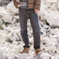 Jeans relax 5 poches denim gris homme