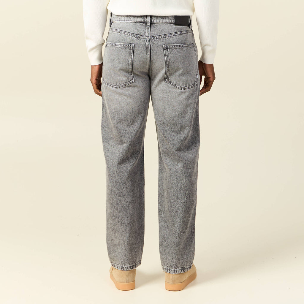 Jeans relax 5 poches denim gris homme