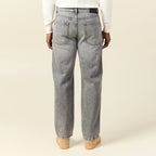 Jeans relax 5 poches denim gris homme