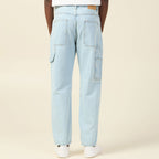 Jeans large charpentier denim bleach homme