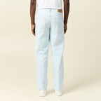 Jeans relax 5 poches denim bleach homme