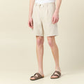 Bermuda droite à coulisse beige homme