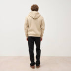 Sweat manches longues zippé beige homme