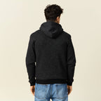 Sweat manches longues zippé noir homme