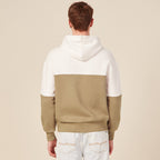 Sweat à capuche manches longues taupe homme