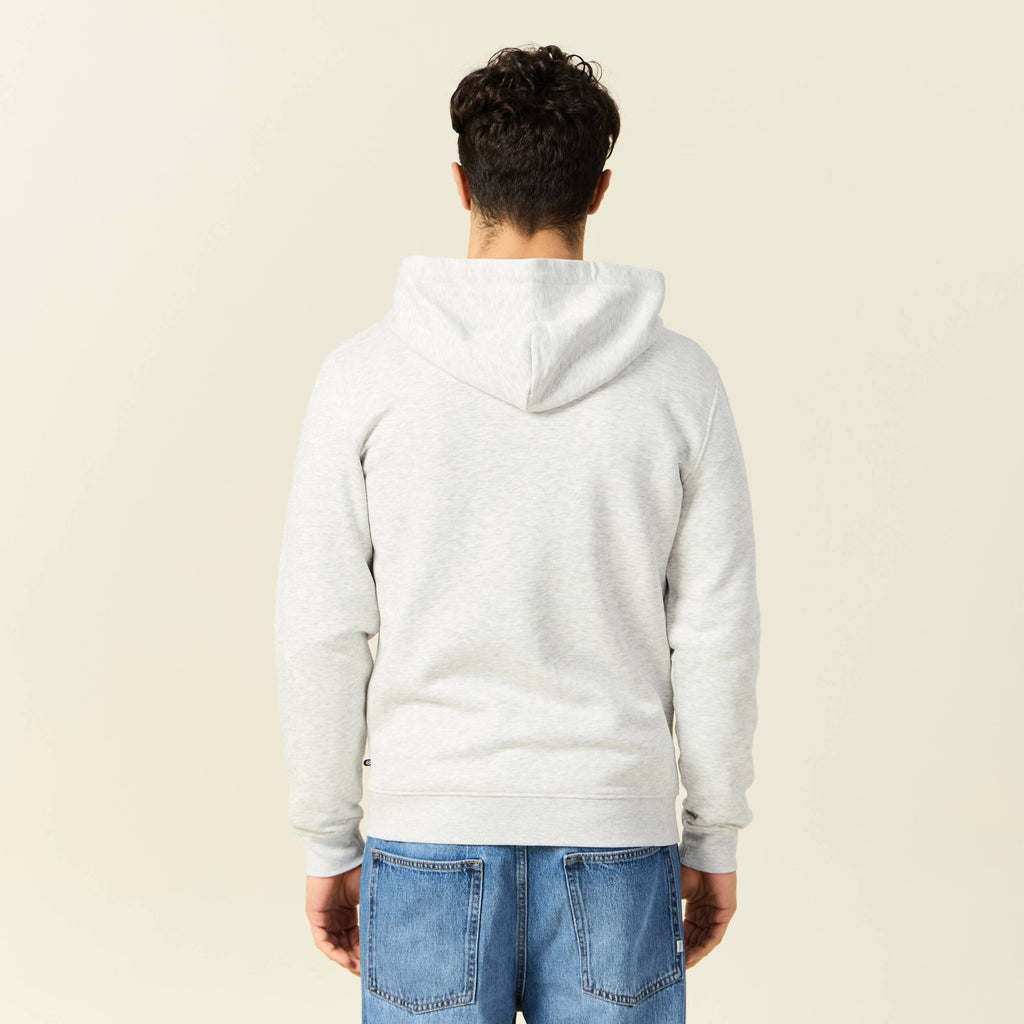 Sweat à capuche manches longues gris homme