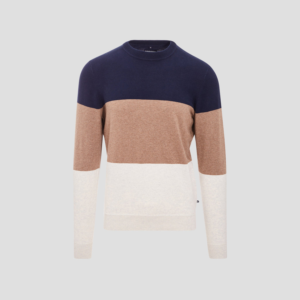 Pull manches longues beige homme