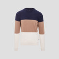 Pull manches longues beige homme