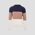 Pull manches longues beige homme