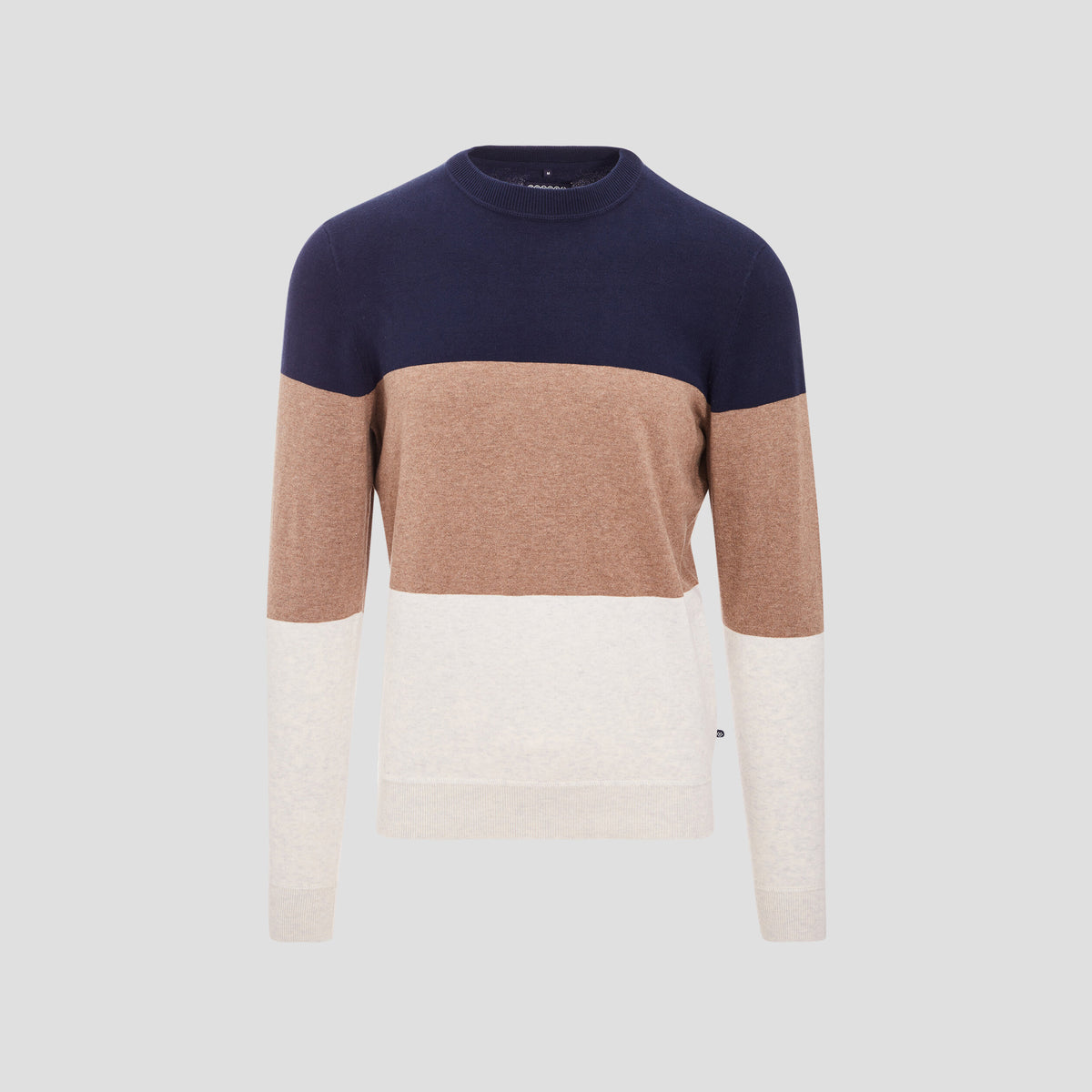Pull manches longues beige homme