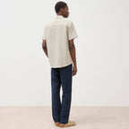 Chemise manches courtes vert kaki homme
