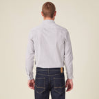 Chemise en coton manches longues blanc homme