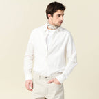 Chemise manches longues blanc homme
