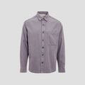 Surchemise manches longues denim gris homme