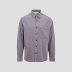 Surchemise manches longues denim gris homme