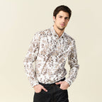 Chemise à manches longues blanc homme