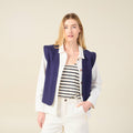 Gilet sans manches bleu femme