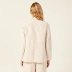 Veste ajustée manches longues doublure sable femme