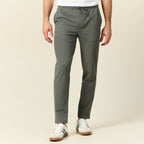 Pantalon chino jogger vert kaki homme