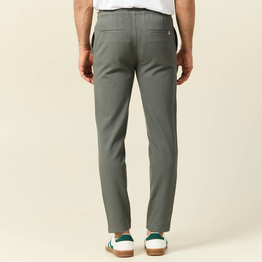 Pantalon chino jogger vert kaki homme