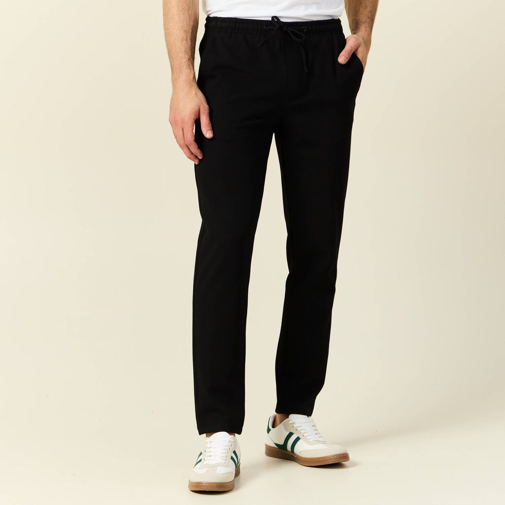 Pantalon chino jogger noir homme