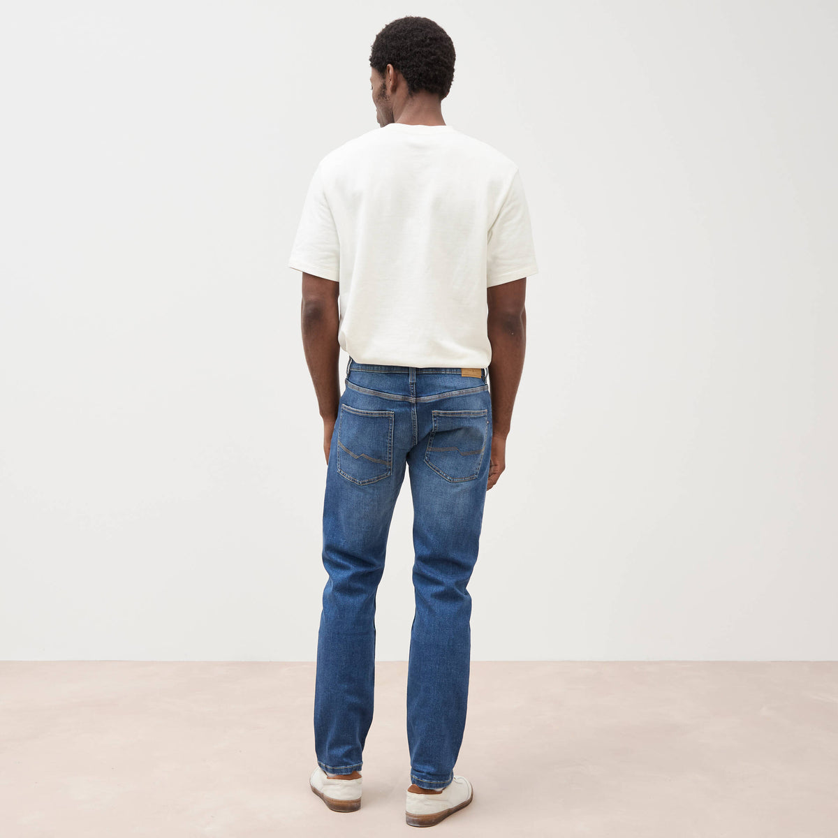 Jeans straight longueur 32 denim stone homme