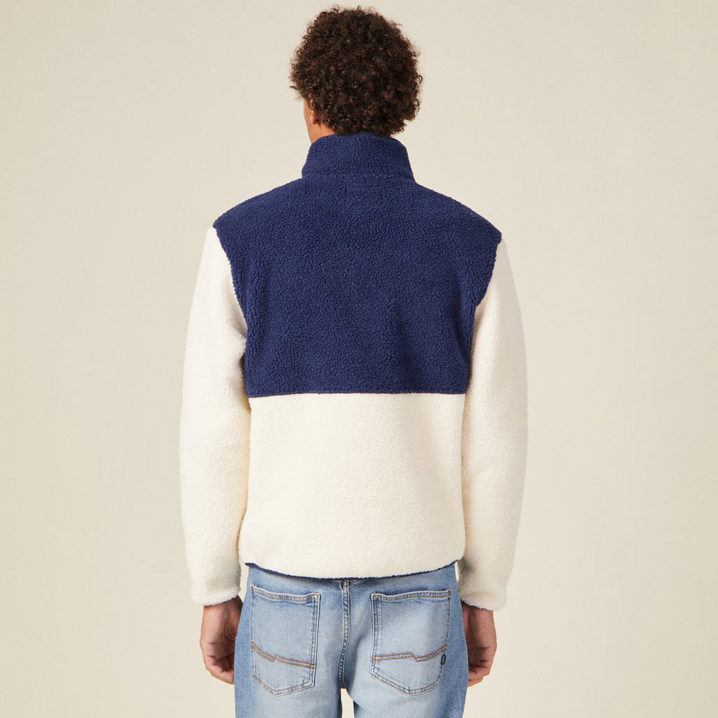 Sweat manches longues zippé vert foncé homme