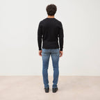 Pull manches longues noir homme