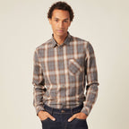 Chemise manches longues ecru homme