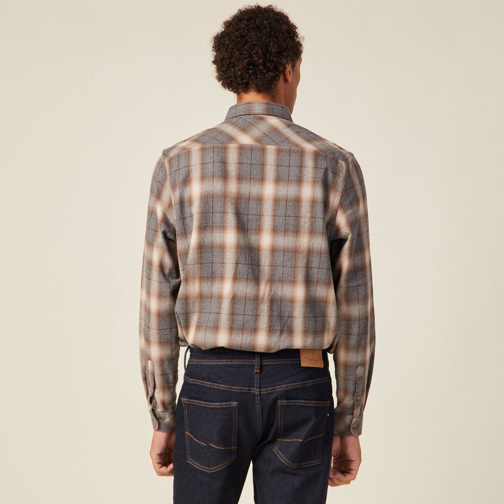 Chemise manches longues ecru homme