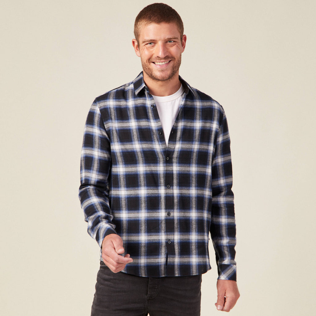 Chemise manches longues bleu electrique homme
