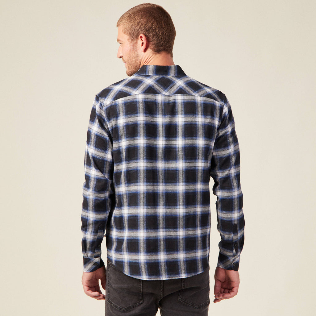 Chemise manches longues bleu electrique homme