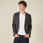 Veste esprit blazer droite gris homme