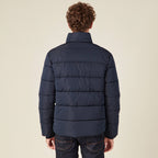 Doudoune droite zippée bleu marine homme