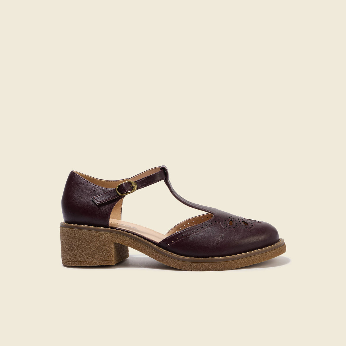 Sandales salomé à talons prune femme